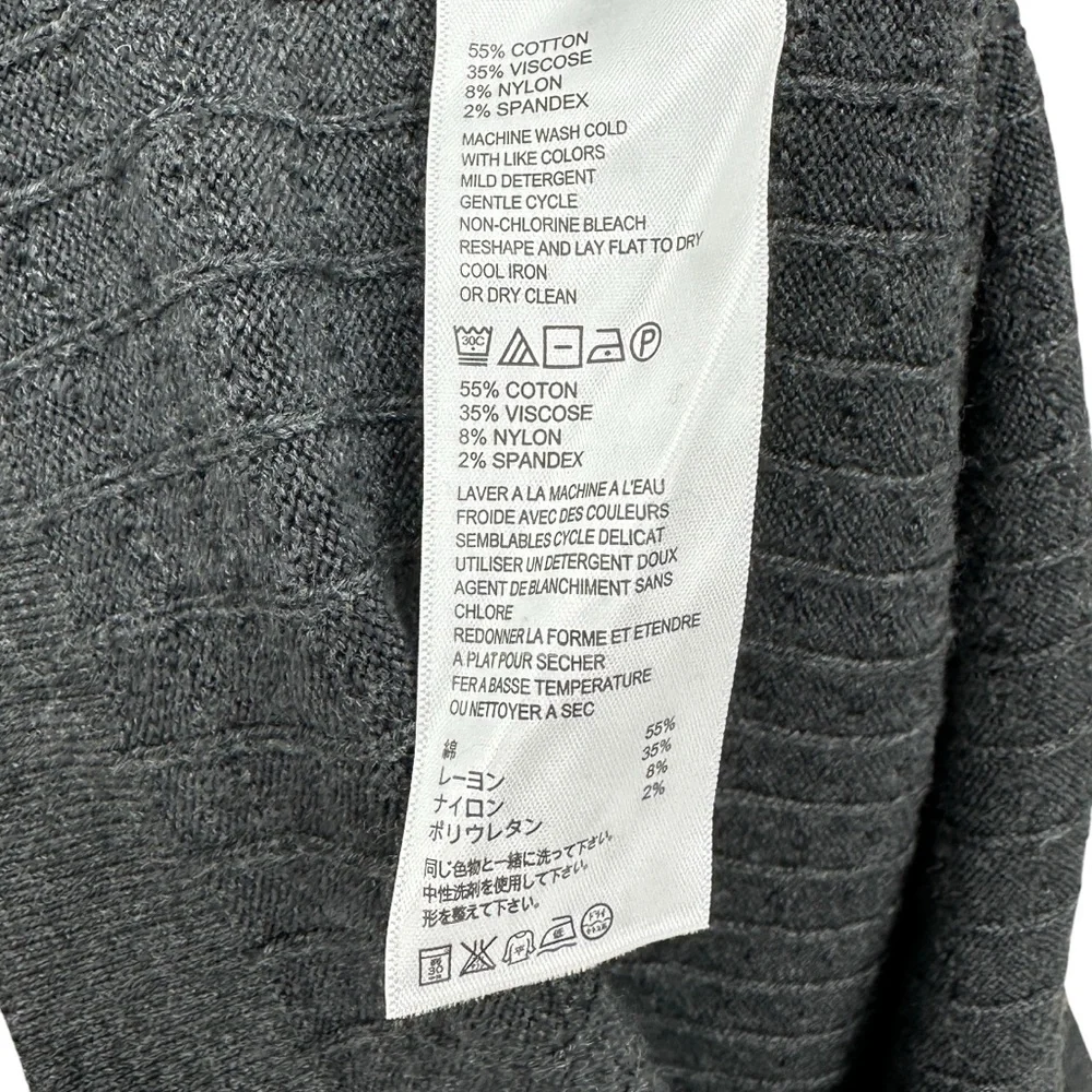 New TOMMY BAHAMA Sweater Dress Pickford Cable Knit Half-Zip Gray - Picture 6 of 6